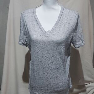 PINK Victoria's Secret Heathered Gray V-Neck Tee
